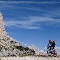 Mountainbiken in de Dolomieten, Italië